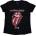 The Rolling Stones Sixty Plastered Tongue (Suede Flock Print) Black S Дамски Риза (RSTS173LB01)