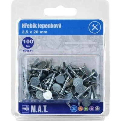 hřebík lepenkový 20x2,5mm Zn (100ks)