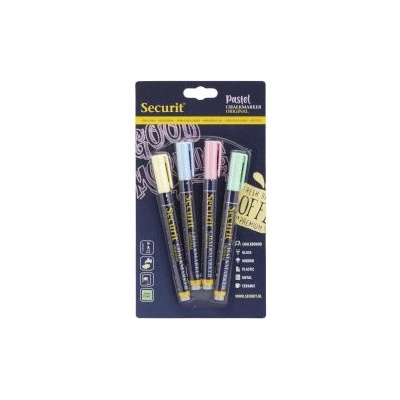 Securit Тебеширен маркер 1-2мм 4 цвята пастелни