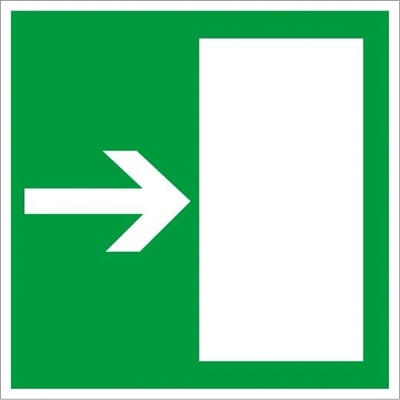 Piktogram Úniková cesta-Únikový východ - 100x100 mm, SAMOLEPKA PVC