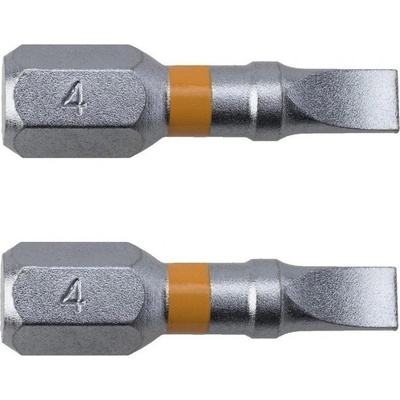Narex Professional Standartní bit s plochou drážkou PL 4 x 25 mm Orange SUPER LOCK 2 ks
