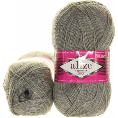 Alize Superwash Comfort 21 šedá melange