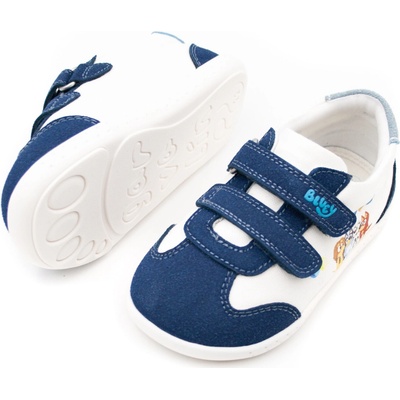 Garvalín detské barefoot tenisky pique bluey blanco petrol