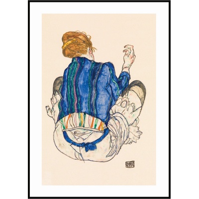 Jen tak z lásky Plakát Egon Schiele - Sedící žena Rozměr plakátu: 30 x 40 cm