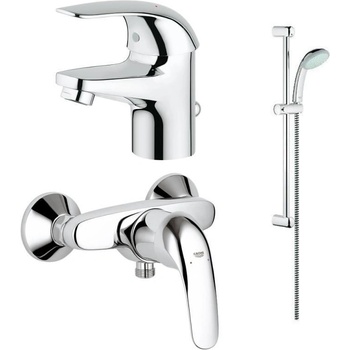 GROHE Комплект смесител за мивка, смесител за душ и тръбно окачване 600 mm (116935)
