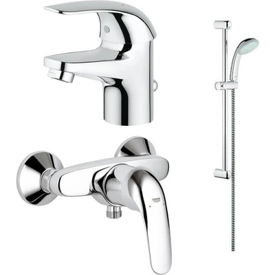 GROHE Комплект смесител за мивка, смесител за душ и тръбно окачване 600 mm (116935)