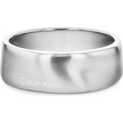 Calvin Klein Pánský prsten z oceli Metallic Waves 35100037
