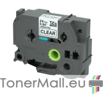 Съвместима лента Black on Clear Brother TZ-151, 24mm x 8m