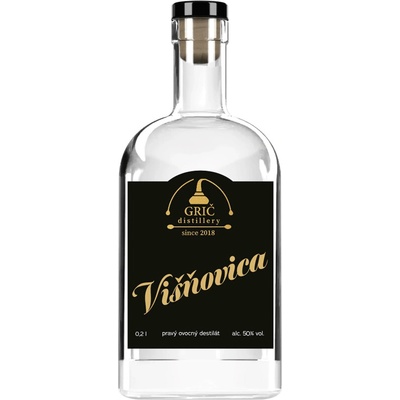 Grič Višňovica 50% 0,2 l (čistá fľaša)