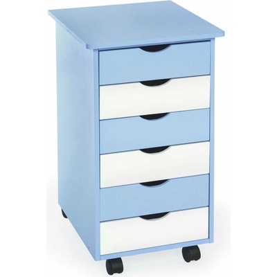 Tectake 400925 pojazdný kontajner z dreva 65 x 36 x 40 cm - modrá