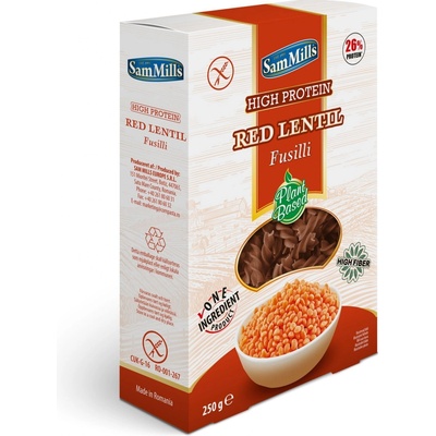 Sam Mills Fusilli z červenej šošovice 250 g