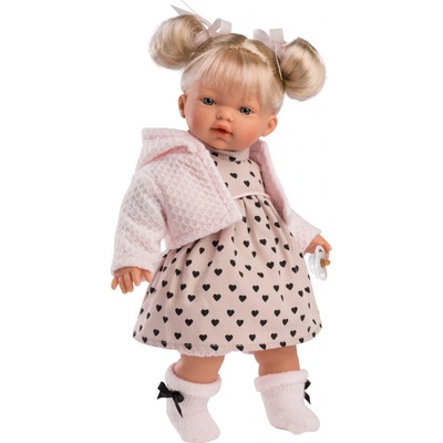 Llorens 33144 ROBERTA realistická se zvuky a měkkým látkovým tělem 33 cm