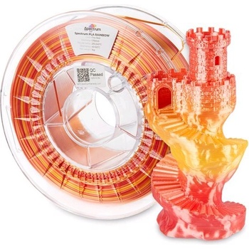 Spectrum 81017 3D филамент, PLA копринена дъга, 1, 75 мм, 1000g, огнено червено (81017)