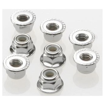 Traxxas гайка M4 самозаключваща се с яка стомана цинк. (8)