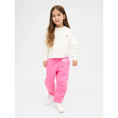 GAP Baby tepláky barrel VintageSoft s logem Růžová