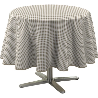 Douceur d'intérieur Kulatý ubrus MINI VICHY Ø 160cm kostka béžová