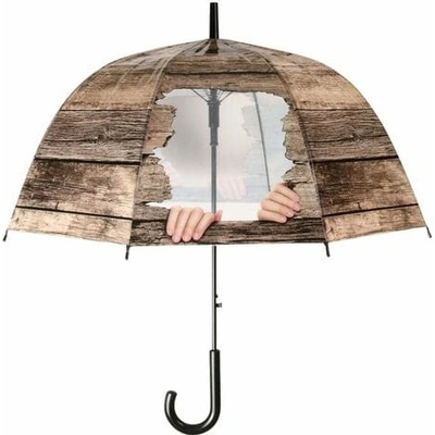 Esschert Design dřevo deštník Peek & Boo hnědý