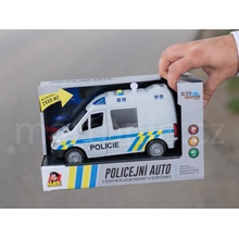 MaDe Auto policejní dodávka na setrvačník s reálným hlasem posádky 21 cm