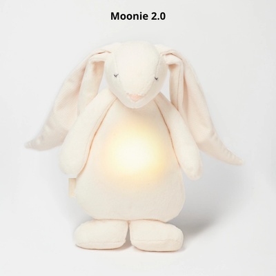 MOONIE 2.0: Приятелче за спокоен сън с нощна лампа и успокояващи звуци - ЗАЙО "cream (m-kcr2)