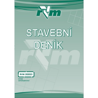 RVM 202023 Stavební deník A4 - 23 listý propisovací, čísl.