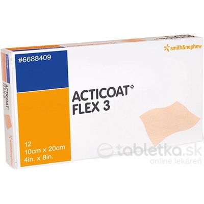 Acticoat Flex 3 s nanokryštalickým striebrom krytie na rany 10 x 20 cm 12 ks