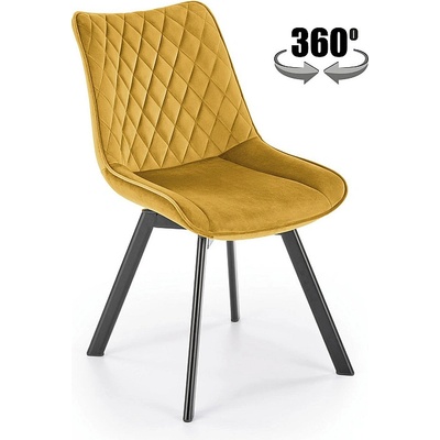 Halmar Трапезен стол k520 горчица / черен