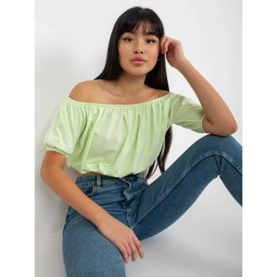 Blouse EM-BZ-HS-20-257.40X-light green krémová Lily Rose