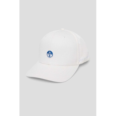 North Sails Памучна шапка с козирка North Sails в бяло с изчистен дизайн (021633)