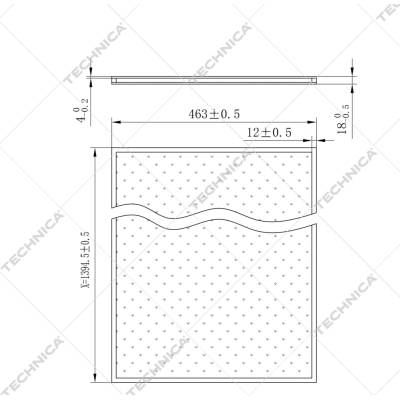 TECHNICA Zadné sklo pre 460280, 461280, 460280L, 461280L | TECHNICA, 460280/053