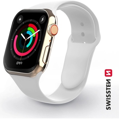 SWISSTEN silikonový řemínek pro Apple Watch 38-40 mm bílá 46000104