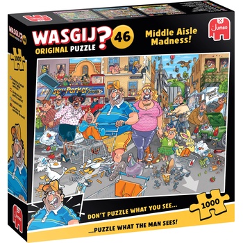 Jumbo - Puzzle Wasgij: Original 46 - Middle Aisle Madness! - 1 000 piese