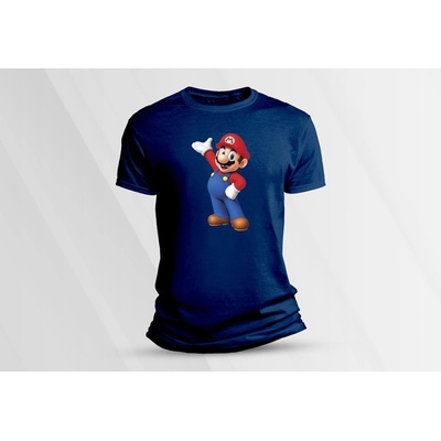 Sandratex dětské bavlněné tričko super mario 5 námořnická modrá