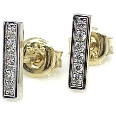 Jan Kos jewellery zlaté náušnice s bílým kamenem 59635277