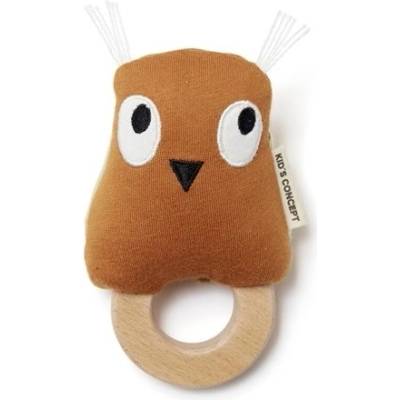 Kids Concept detská rozkošná hračka do ruky Sova hrdzavá