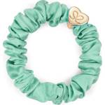 By Eloise London Gold Heart Silk Scrunchie цвят Mint
