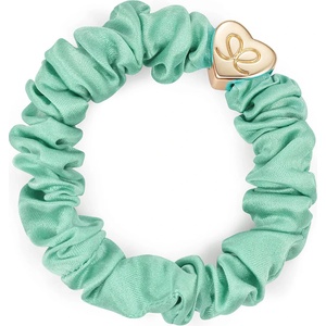 By Eloise London Gold Heart Silk Scrunchie цвят Mint