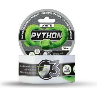 Python White vysokopevnostná páska 10 m