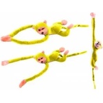 LEAN Toys Plush Monkey Mascot with Sound, Yellow 60 cm