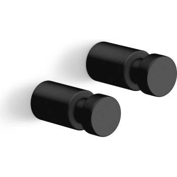 ZACK Закачалки Aivo прахово боядисана стомана 1, 9 см черни 2 бр (40445)