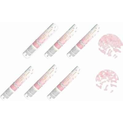 PARTYDECO Konfety svetloružové – penis/rozlúčka so slobodou 6 ks, 20 cm 8595596329311