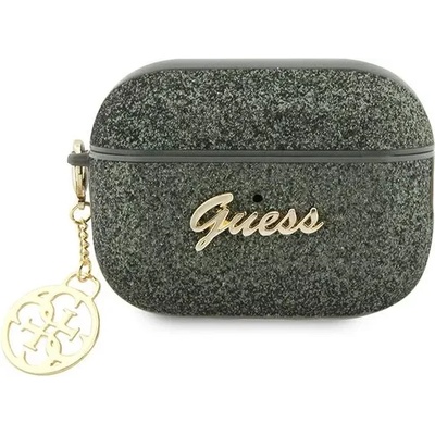 Guess AirPods Pro 2 калъф khaki Glitter Flake 4G Charm (GUAP2GLGSHA)