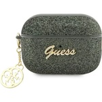 Guess AirPods Pro 2 калъф khaki Glitter Flake 4G Charm (GUAP2GLGSHA)