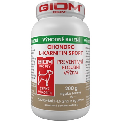 Giom S Chondro L-karnitin SPORT pro psy prášek 400 g