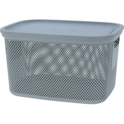 Excellent Houseware Úložný koš s víkem 18 l béžová KO-027000210