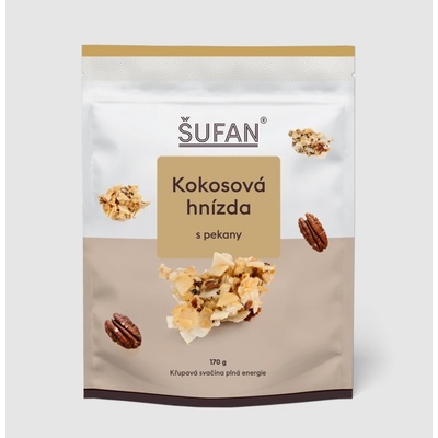 Müsli, Šufan Kokosová hnízda s pekany 170 g – Zboží Dáma