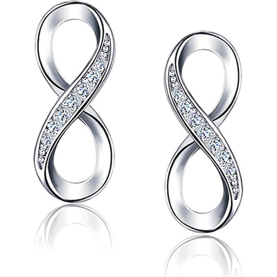 Elanis Jewel Stříbrné náušnice Infinity se zirkony EJ00717