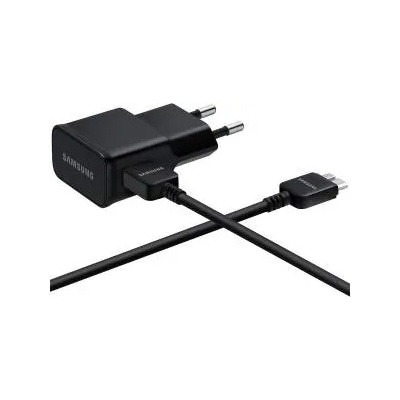 Samsung Charger EP-TA10EB microUSB v3.0 - захранване и кабел (MicroUSB 3.0 21 pin) за Samsung Galaxy Note 3, Galaxy S5, Samsung Galaxy S5 Neo (черен)