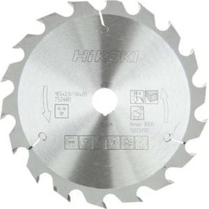 HiKOKI (Hitachi) - Нож за трион за дърво 165х20 мм, 18 зъба 752480 (752480)