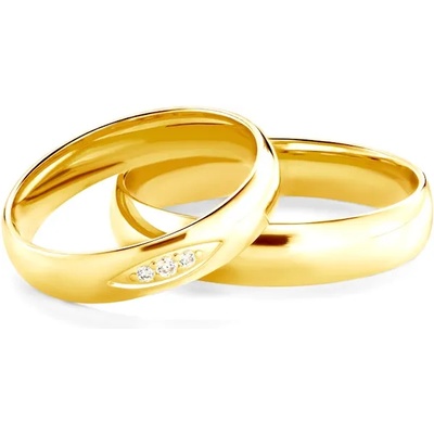 SAVICKI Сватбени халки: злато, полукръгъл профил. 4 мм