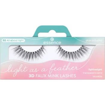 Essence Light As A Feather 3D Faux Mink 02 All About Light изкуствени мигли с 3d ефект